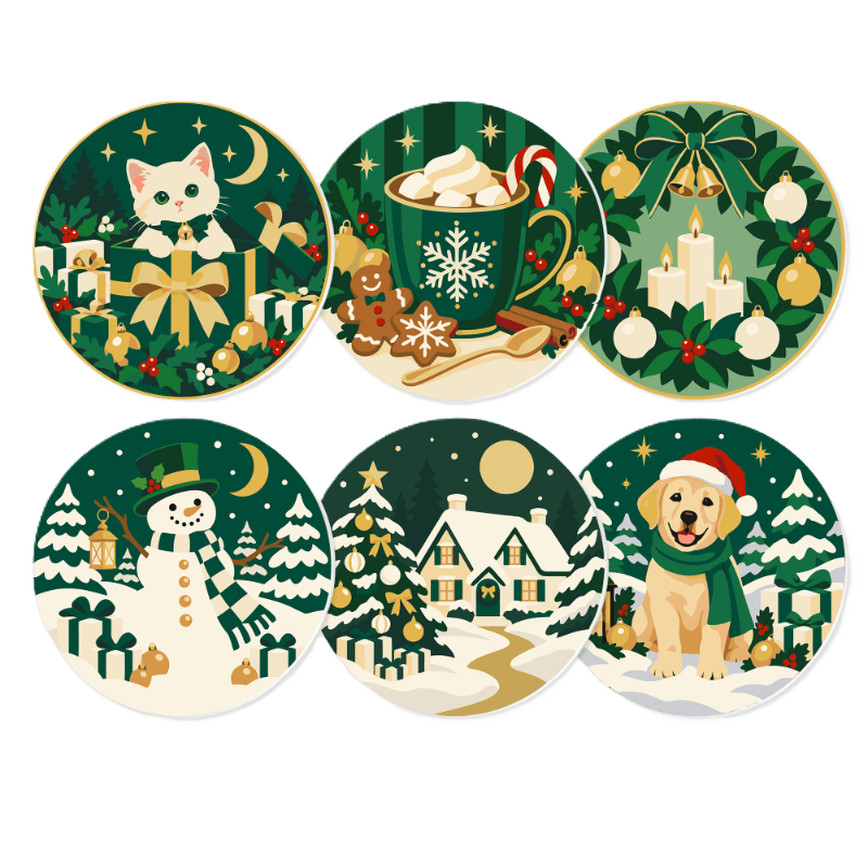 Schilder op Nummer Placemats – Kerstavond Set