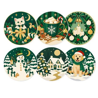 Schilder op Nummer Placemats – Kerstavond Set