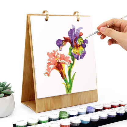 2027 Schilderen op Nummer Bureaukalender – Bloemen Editie
