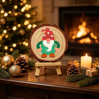 Schilder op Nummer Boomschijf - Kerstkabouter