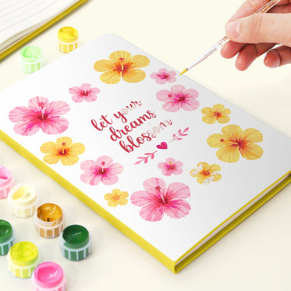 Schilderen op Nummer Notitieboek - Tropische Bloesems