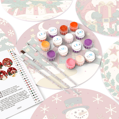 Schilder op Nummer Placemats – Klassieke Kerst Set