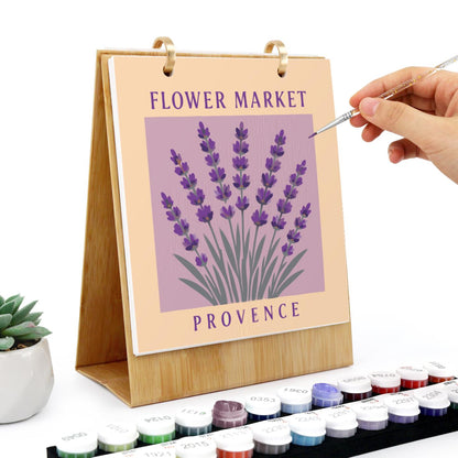 2027 Schilderen op Nummer Bureaukalender – Bloemenmarkt Editie