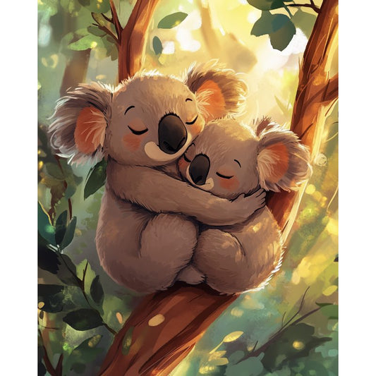 Schilder Op Nummers - 2 schattige koala's