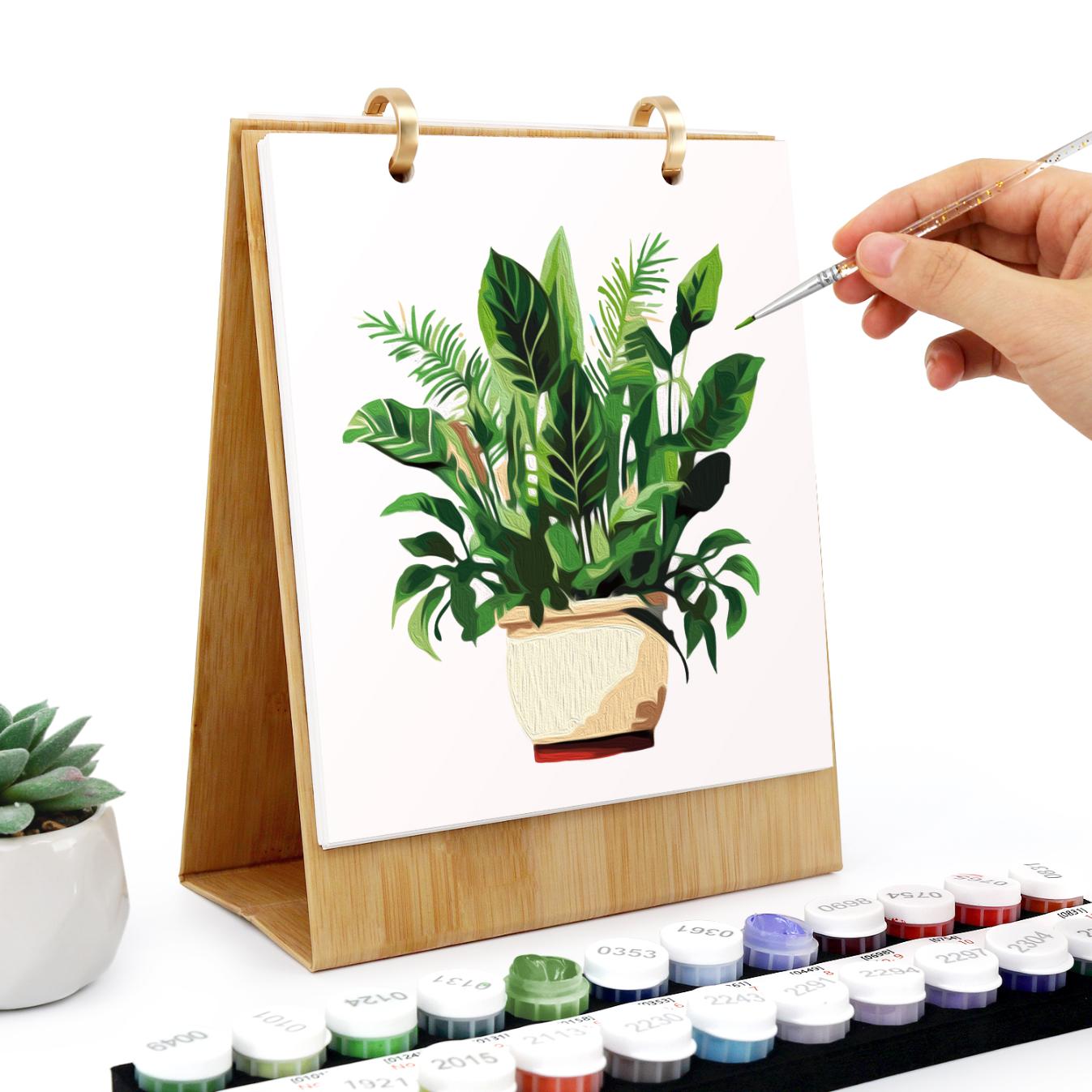 2027 Schilderen op Nummer Bureaukalender – Planten Editie