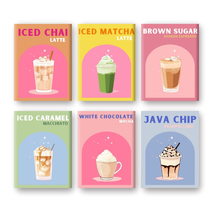 Schilder Op Nummers - 6 Mini Paintings | Kleurrijke Koffie Deluxe set