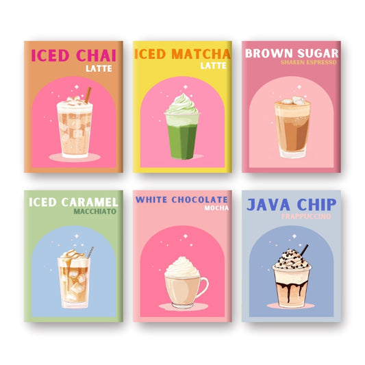 Schilder Op Nummers - 6 Mini Paintings | Kleurrijke Koffie Deluxe set