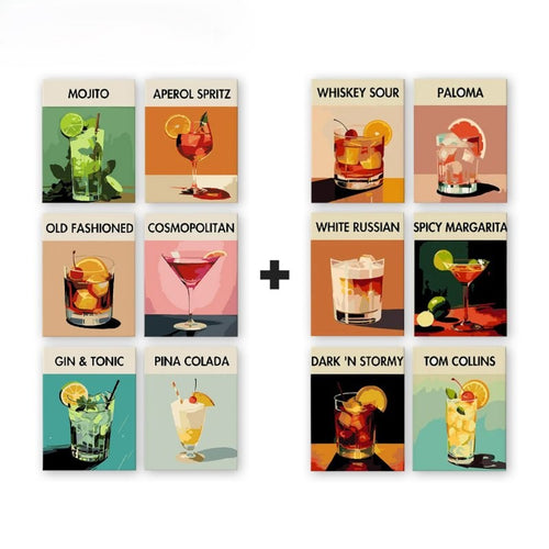Schilder Op Nummers - 12 Mini Paintings | Deluxe Cocktail Bundel