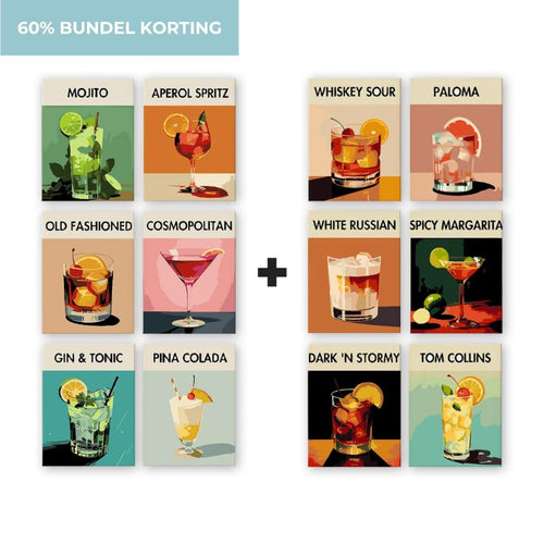 12 Mini Paintings | Deluxe Cocktail Bundel