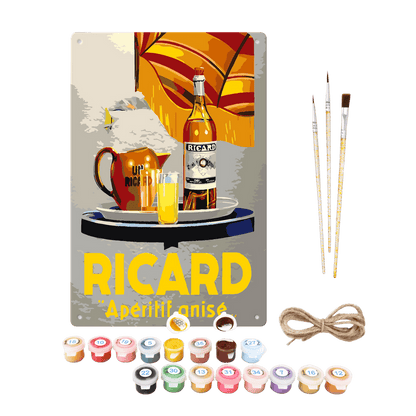 Schilder Op Nummers - Metalen Schilder op Nummer Poster - Ricard Aperitif