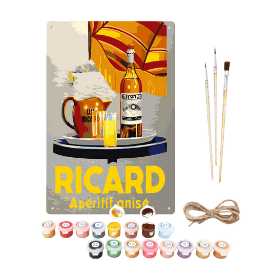 Schilder Op Nummers - Metalen Schilder op Nummer Poster - Ricard Aperitif
