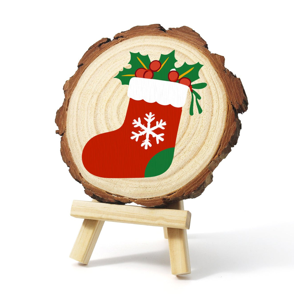 Schilder op Nummer Boomschijf - Kerstkous