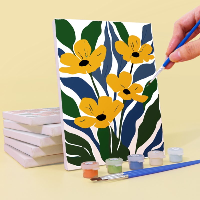 6 Mini Paintings | Prachtige bloemen set