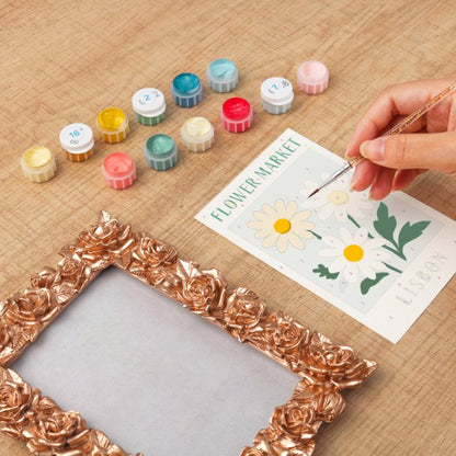 Mini Painting met Fotolijst – Bloemenmarkt Lissabon