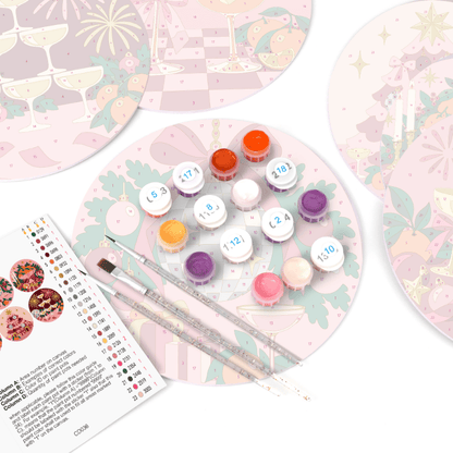 Schilder op Nummer Placemats – Kerst in Roze Set