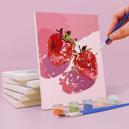 6 Mini Paintings | Disco fruit set