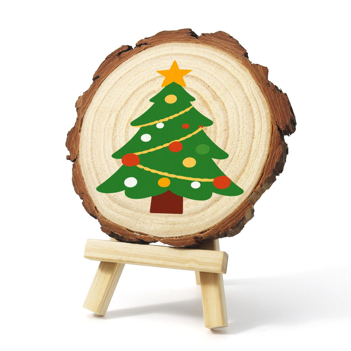 Schilder op Nummer Boomschijf - Kerstboom