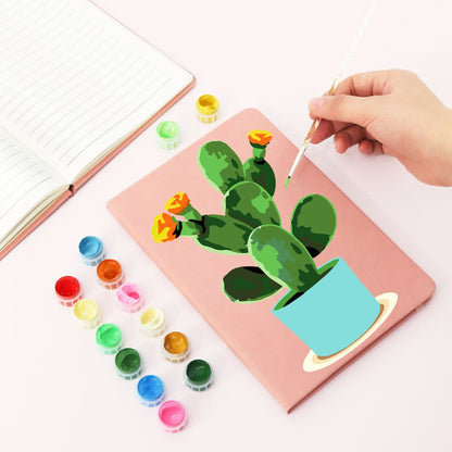 Schilder op Nummer Notitieboek - Cactus | 2 Kleuren