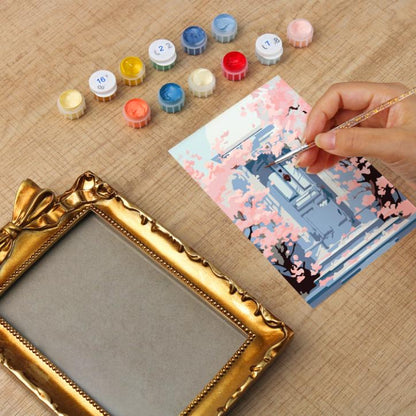 Mini Painting met Fotolijst – Bloesems bij de Deur