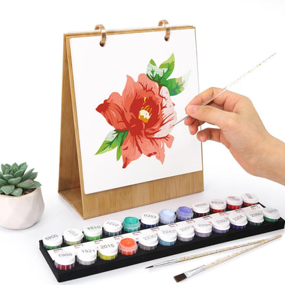 2027 Schilderen op Nummer Bureaukalender – Bloemen Editie