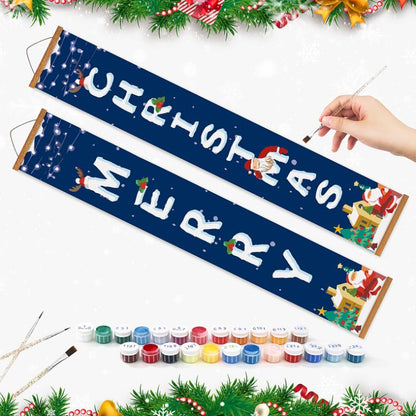 Schilder op Nummer Deurpanelen - Merry Christmas set