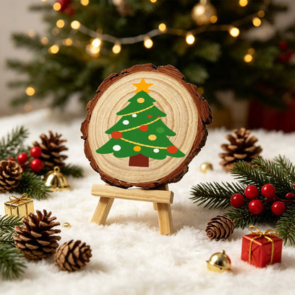 Schilder op Nummer Boomschijf - Kerstboom