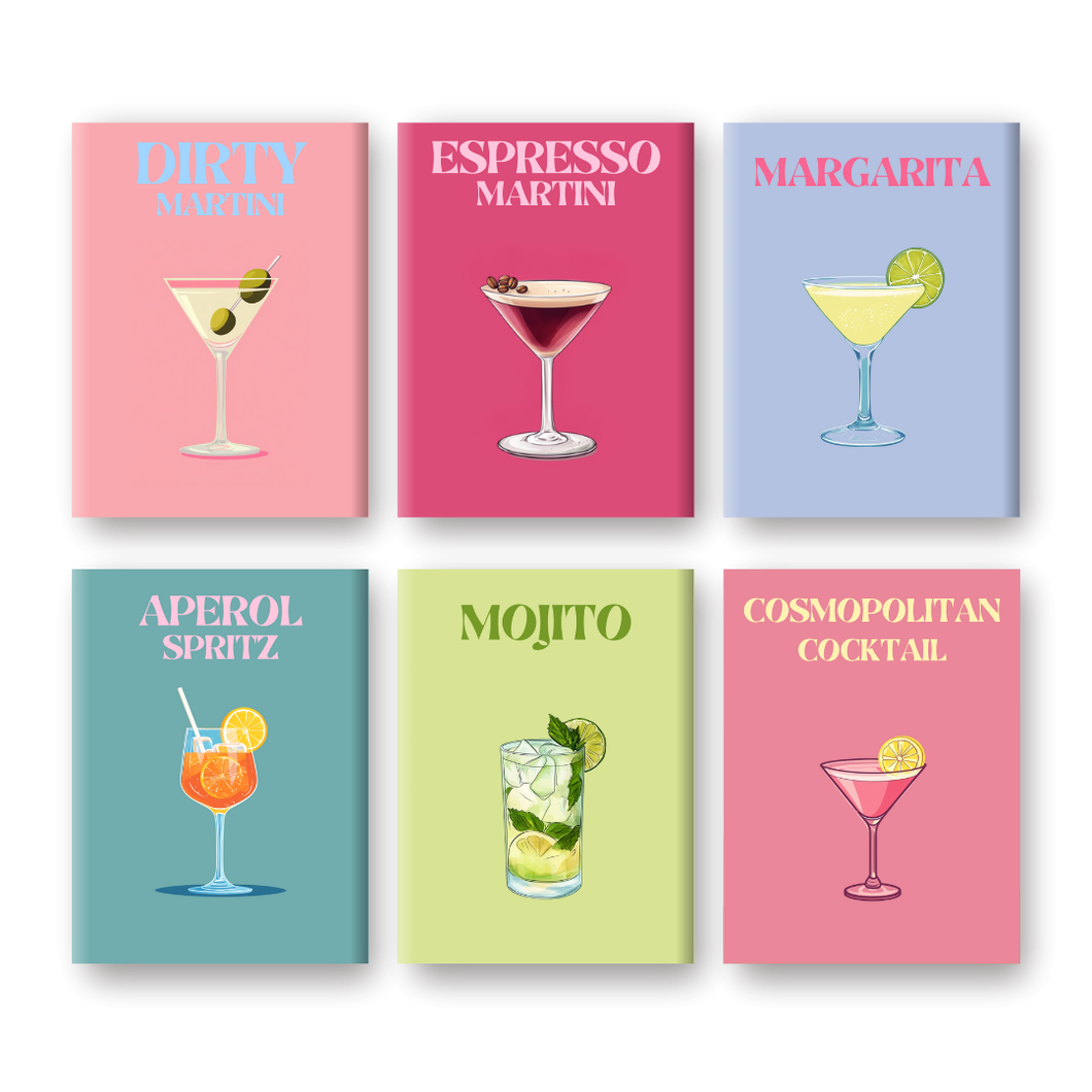 6 Mini Paintings | Elegante Cocktail set