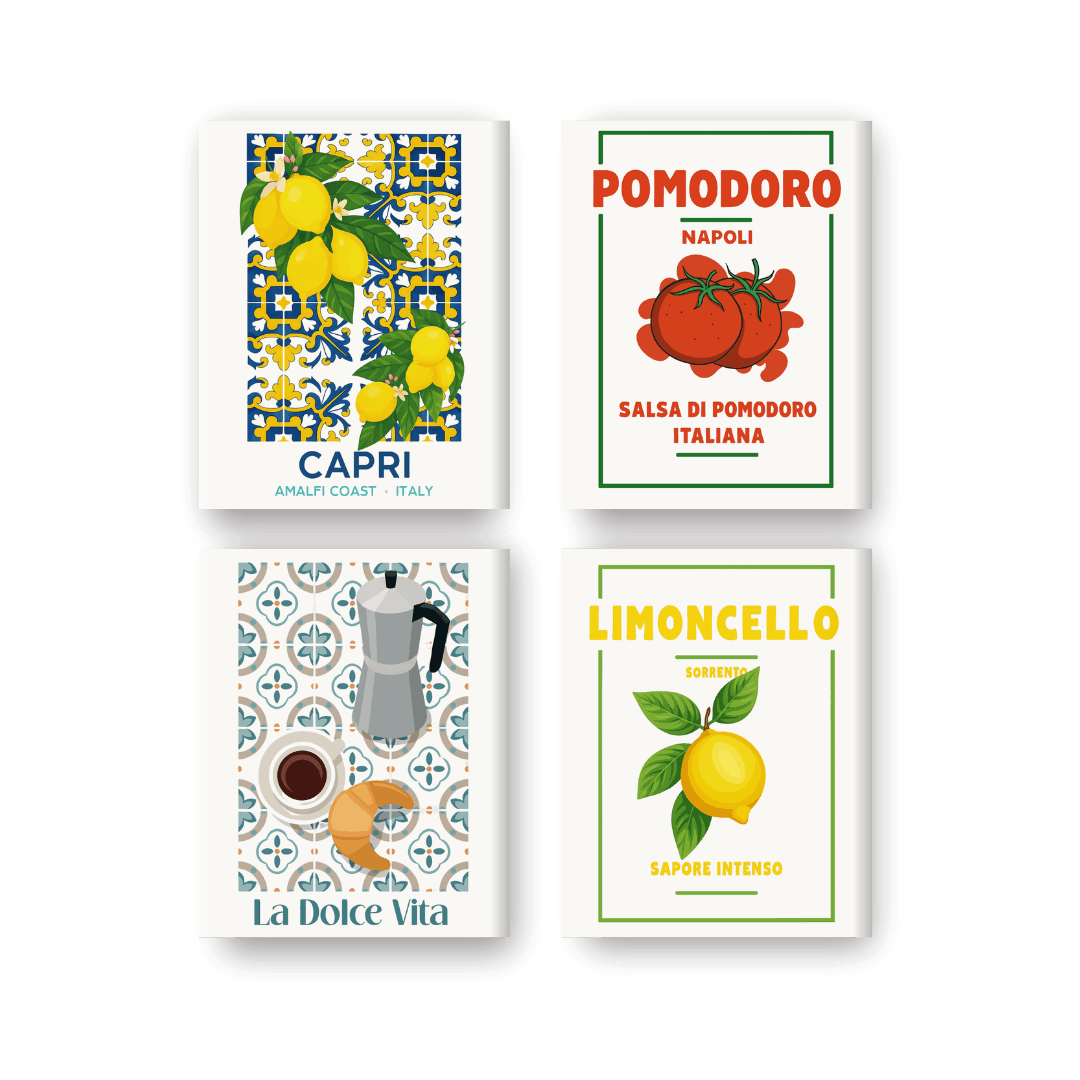 4 Mini Paintings | Italiaanse Smaak Set- Schilderen op nummers