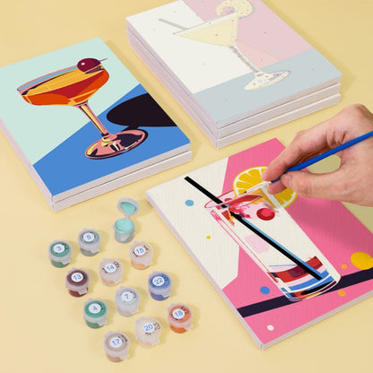 6 Mini Paintings | Classy Cocktails set