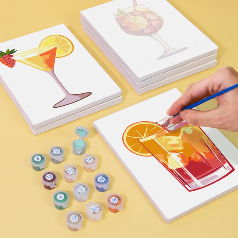 6 Mini Paintings | Zomer Cocktails set