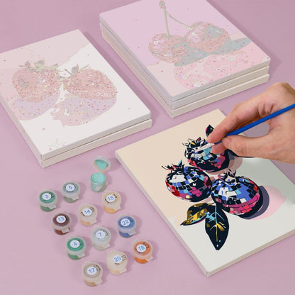 6 Mini Paintings | Disco fruit set