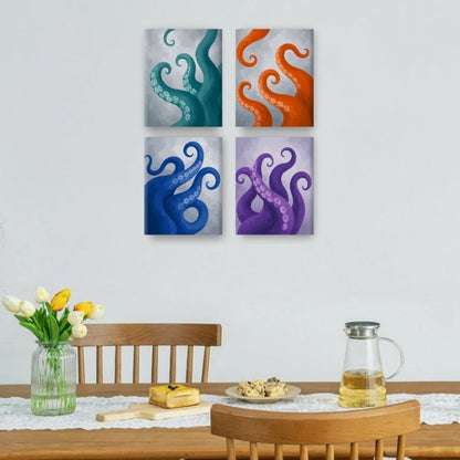4 Mini Paintings | Tentakels Set