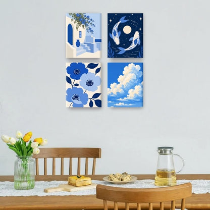 4 Mini Paintings | Dromerige Luchten Set