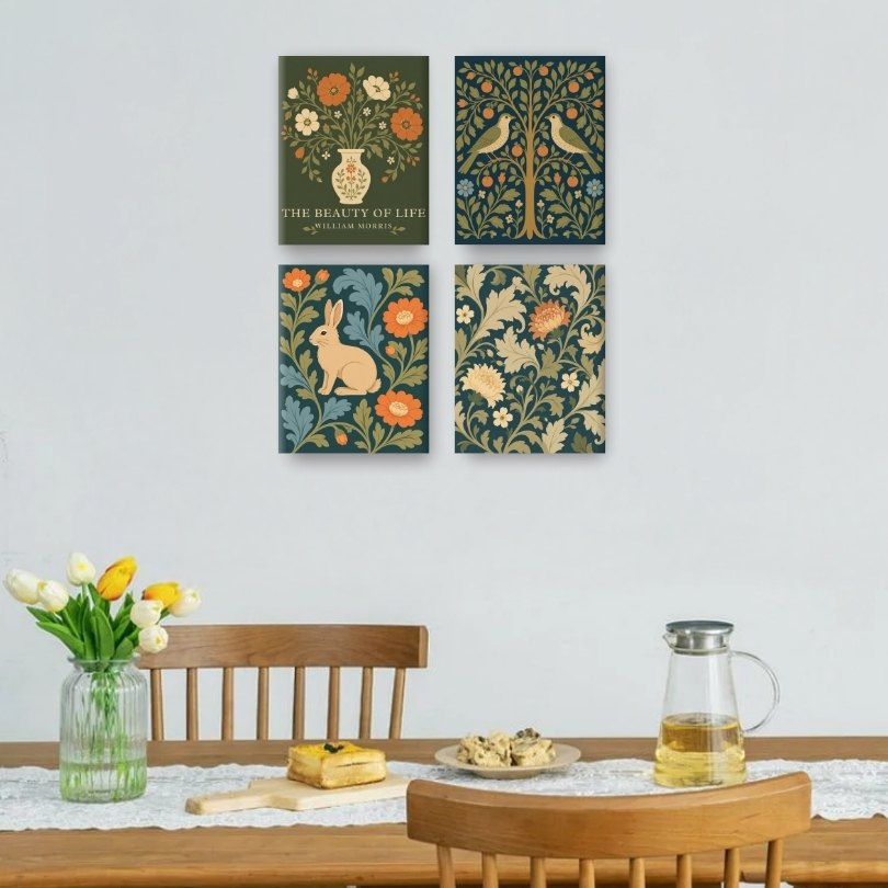 4 Mini Paintings | Tuin Tapijt Set