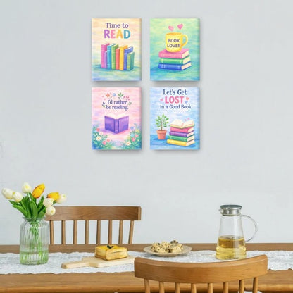 4 Mini Paintings | Kleurrijke Boeken Set