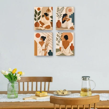 4 Mini Paintings | Boho Momenten Set