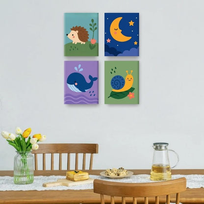 4 Mini Paintings | Goedenacht Wereld Set