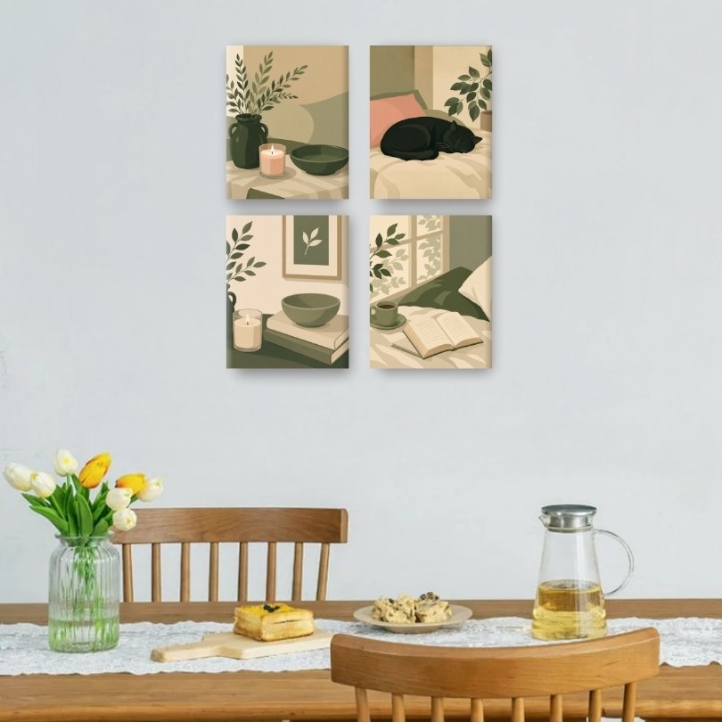 4 Mini Paintings | Stille Tijd Set