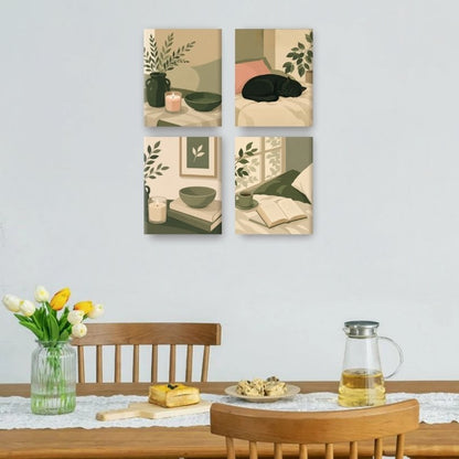 4 Mini Paintings | Stille Tijd Set