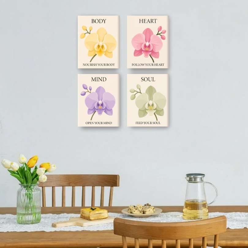 4 Mini Paintings | Voed je Ziel Set