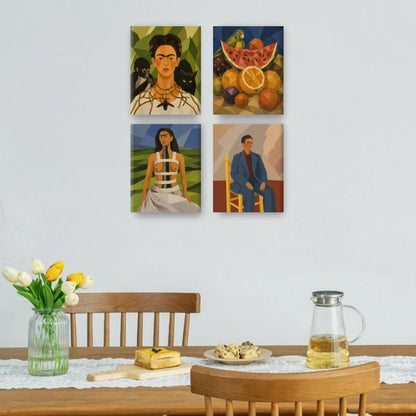 4 Mini Paintings | Frida's Creaties Set