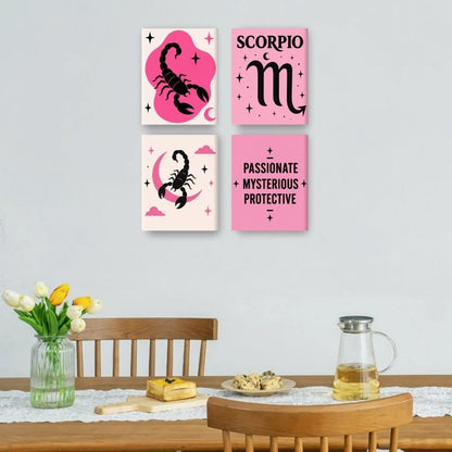4 Mini Paintings | Schorpioen Set
