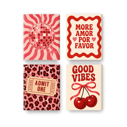 4 Mini Paintings | Cherry Bomb Set