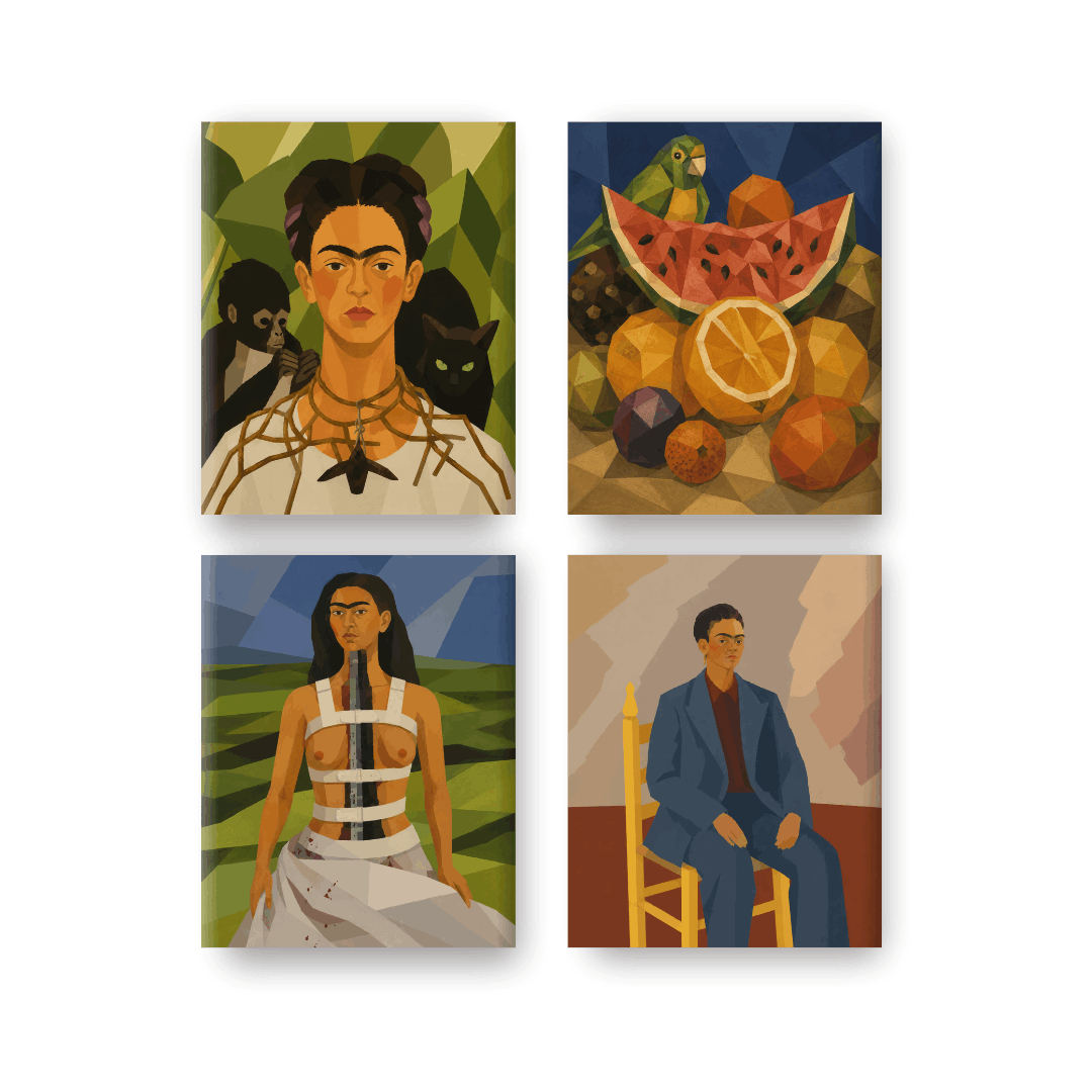 4 Mini Paintings | Frida's Creaties Set