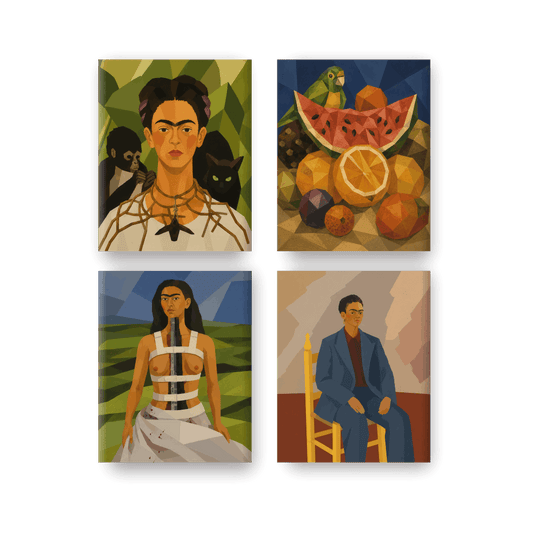 4 Mini Paintings | Frida's Creaties Set