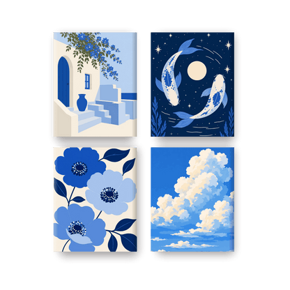 4 Mini Paintings | Dromerige Luchten Set