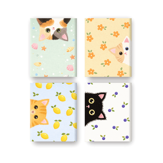 4 Mini Paintings | Kiekeboe Katten Set- Schilderen op nummers