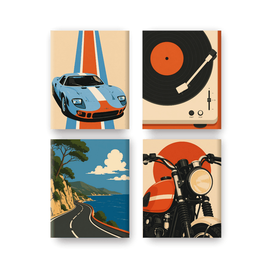 4 Mini Paintings | Retro Rit Set