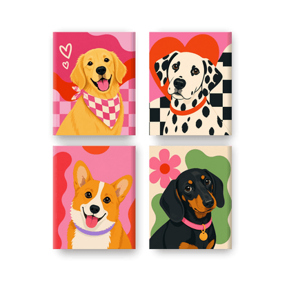 4 Mini Paintings | Honden Squad Set