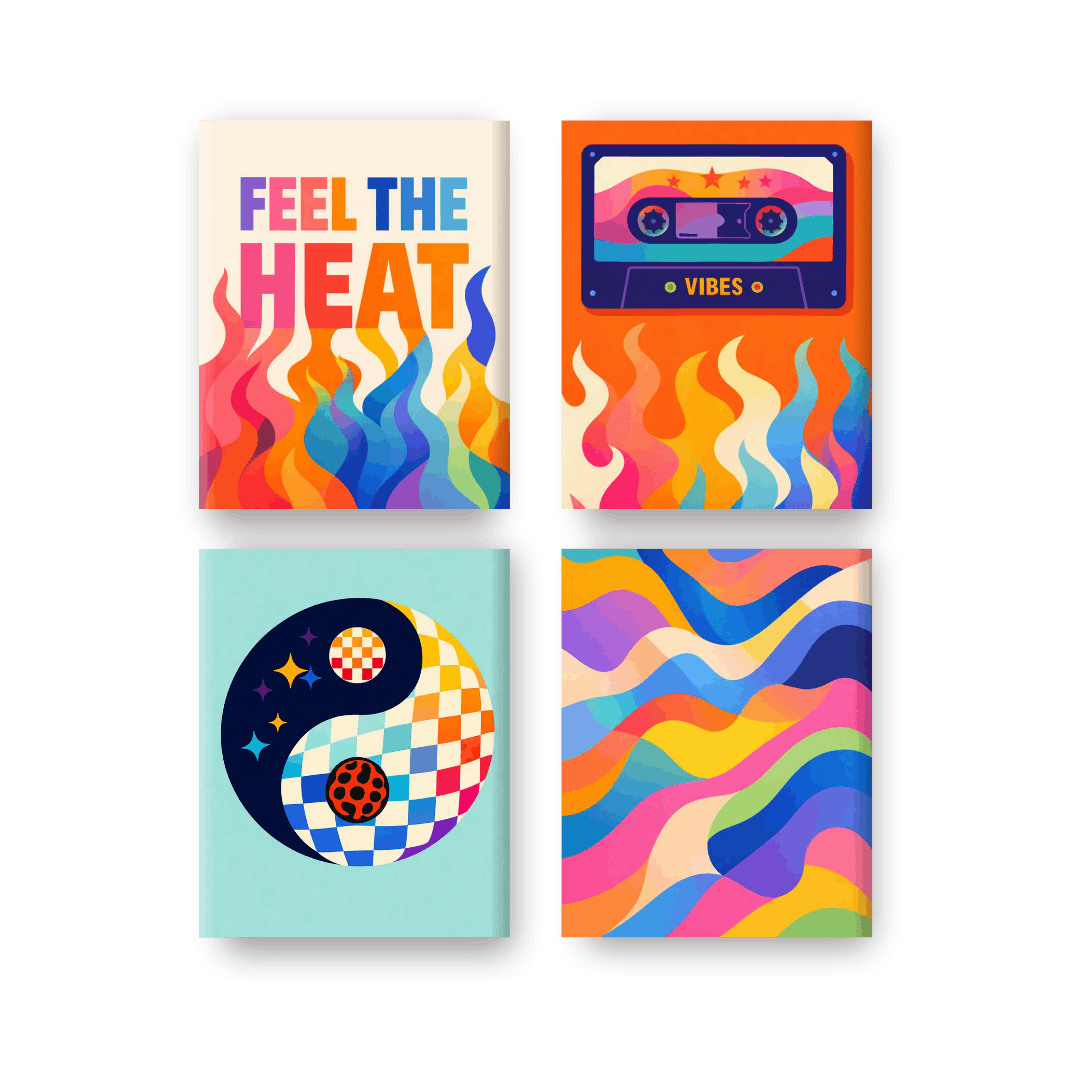 4 Mini Paintings | Retro Vibes Set- Schilderen op nummers